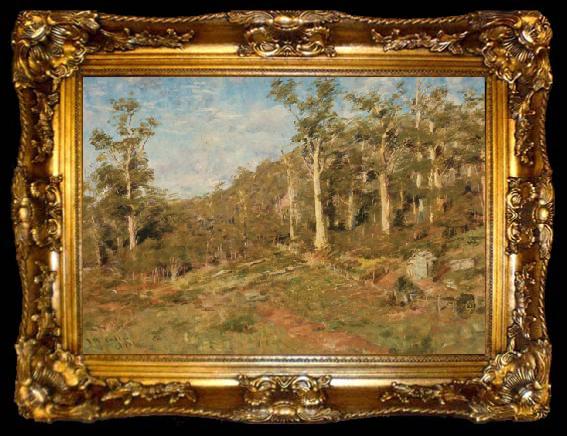 framed  Frederick Mccubbin Hillside, Macedon, ta009-2